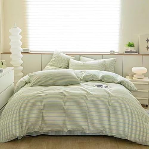 Housse de couette en coton pour lit double, style rayé moderne - 3