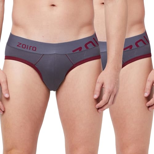 Image of Zoiro Men's Brief | Soft Band | Soft No-Marks Elastic | Breathable Innerwear | Pack of 1 | Color May Vary