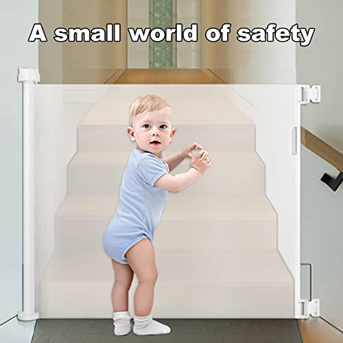 PetHot Treppenschutzgitter & Türschutzgitter Ausziehbar, türgitter für Babys, Hunde & Katzen – Sicherheitsabsperrgitter für Treppen, Türen, Innen & Außenbereic (Weiß, 140CM)