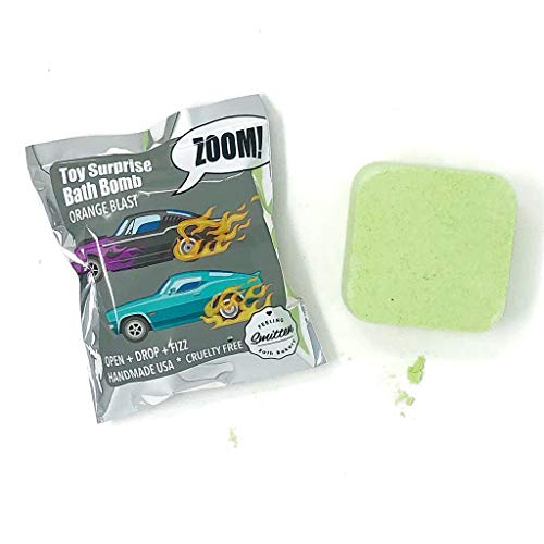 Feeling Smitten Surprise Bath Bomb (Zoom Zoom Car), Handmade Bath Fizzy with Toy Inside, Paraben & Sulfate-Free, Kid Safe, Gift for Christmas, Boys and Girls Bath Treasure