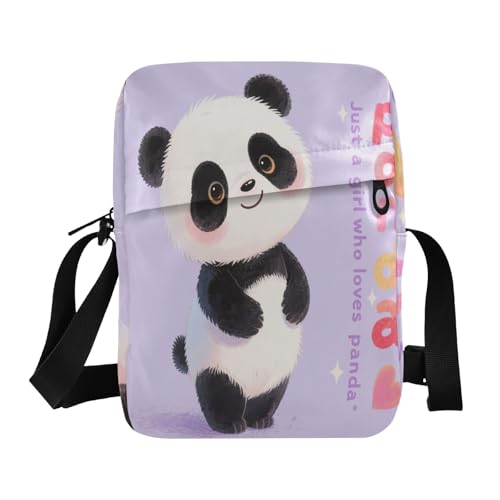 Just A Girl Who Loves Panda messenger bag crossbody Small Crossbody Bags Cross Over Purse Adjustable Strap for Travel work