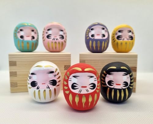 Set de 7 Muñecos Daruma EDOYA Multicolor miniatura 6