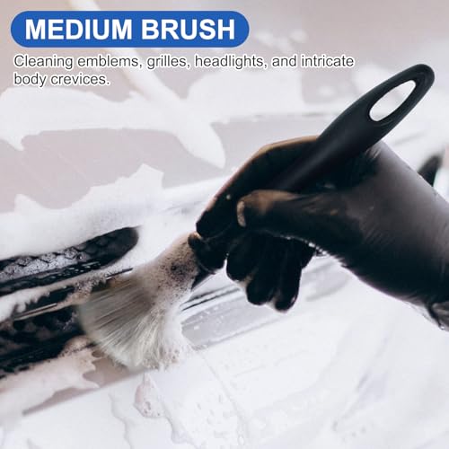 Microfiber Car Wash Mitt Applicator Towel and Car Detailing Brushes Duster Cleaning Kits, Car Wash Mitt Brush & Soft Hair Car Interior Detailing Brush Tools for Car Decoration Automotive Truck SUV RV - Image 8