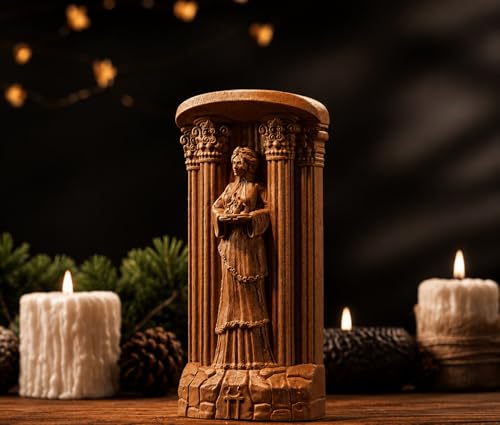 Estatua de Madera Hestia para Decoración de Altar miniatura 5