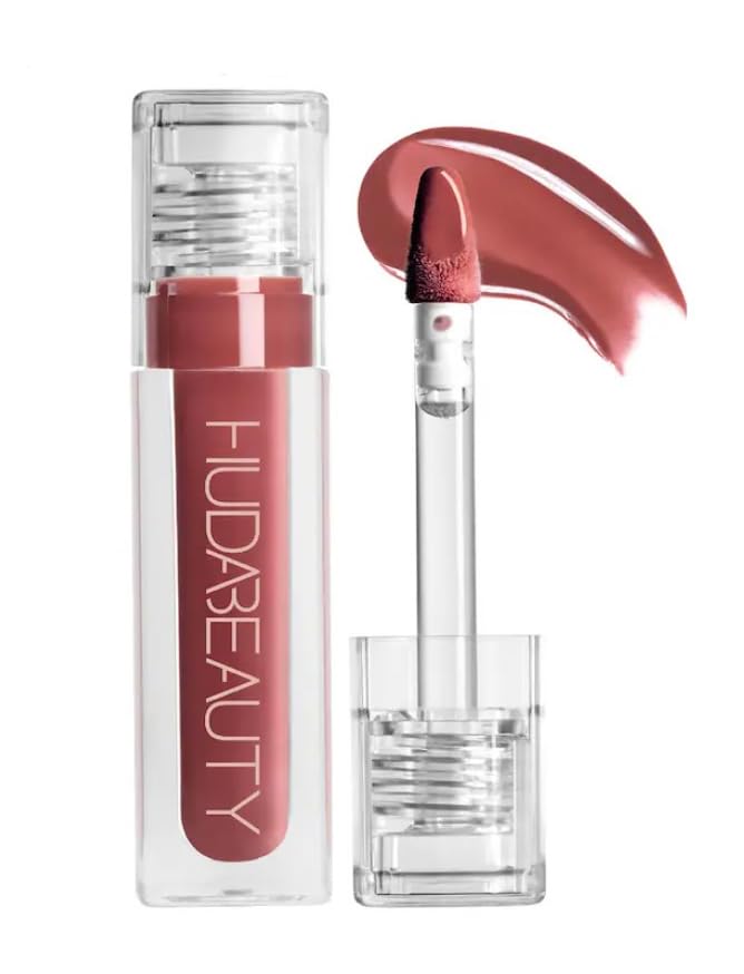 Generic Bombshell HUDA Faux Filler Shiny Non-Sticky Lip Gloss, 0.13 Ounce (Pack of 1), Pinky brown