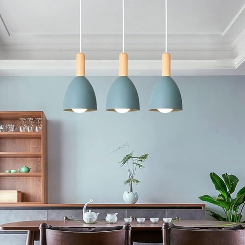 Luminaire suspendu cuisine et salle à manger style moderne à 3 têtes douille E27 LWX - 2