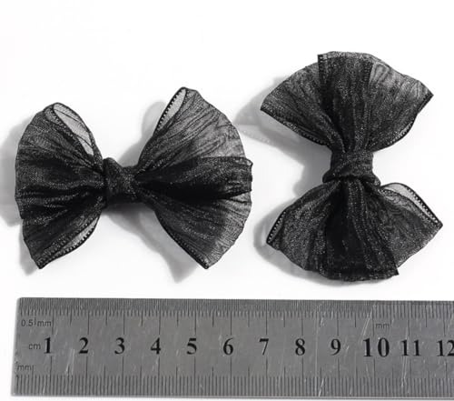 cuhair 10 x Langhaar-Hundehaar-Accessoires, Bonbonfarben, Gaze-Schleifen-Design mit Metall-Haarspange für zottelige Hunde, Malteser, Teddy, Pudel, Yorkie, Hundehaar-Accessoires, Pflegeprodukte