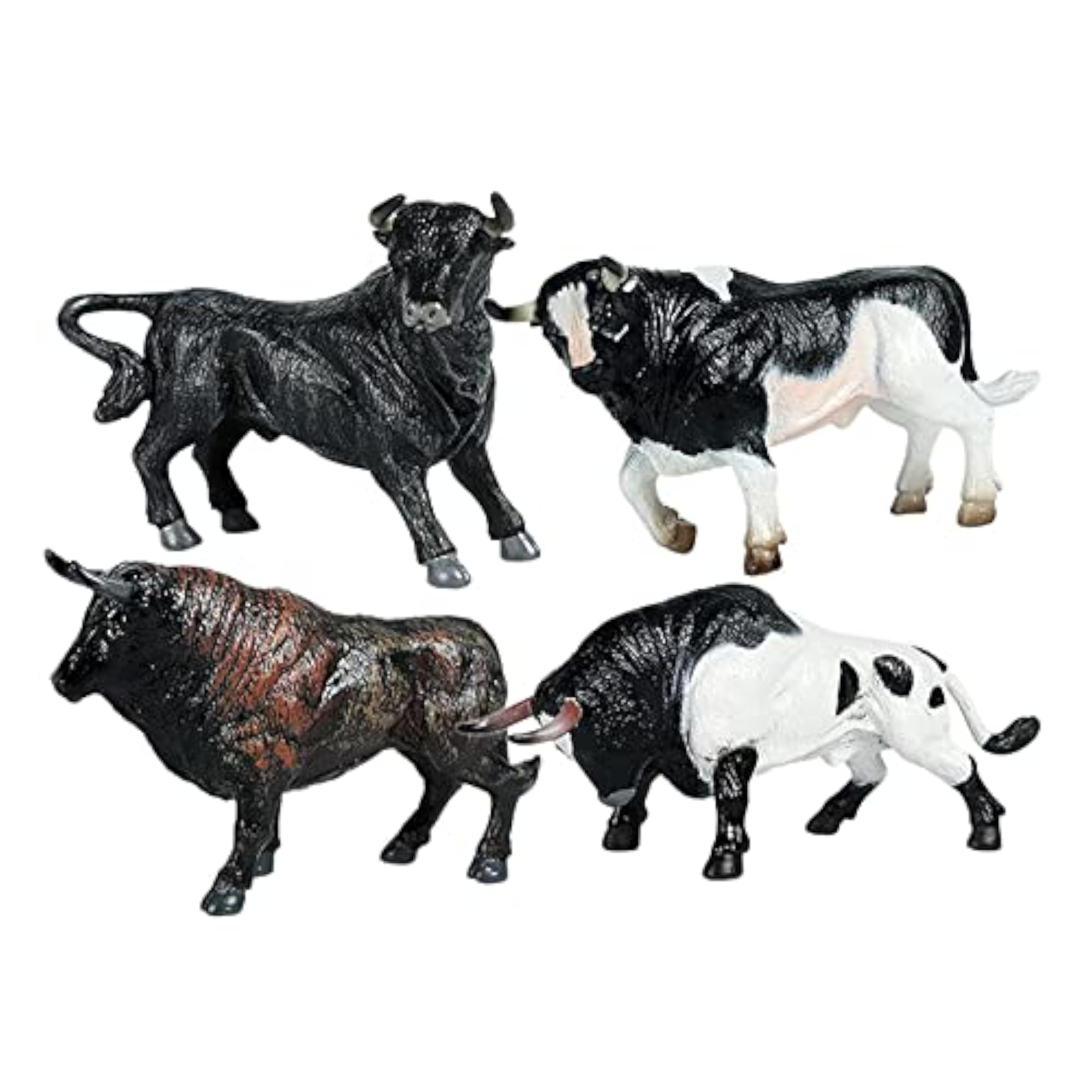 5x4pcs Cattle Figurine Simulated Bull, Realistic Educational Toy