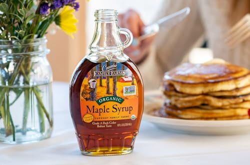 Image of Coombs Family Farms Pure Maple Syrup • Grade A Dark Color • Robust Taste • Rich Natural Sweetener for Pancakes, Baking & Cooking, 8 fl oz ℮ 236 ml