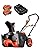 VOLTASK 48V Cordless Snow Blower, 48-Volt | 20-Inch Brushless Electric Snow Blower Cordless, Battery Snow Blower with Directional Plate & LED Lights (2 * 24V Battery & Dual Quick Charger Included)