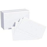 120 Count Index Cards 5x8 Inch, YIZUUN Large Index Cards Ruled, Flash Cards for Studying, Large Note Cards 5x...