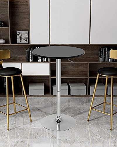 Modern Bar Table Height Adjustable Kitchen Dining Table Round Pub Table Counter Table Bar Top Table Tall Table Hydraulic Dining Room Home Kitchen Table #TOP2