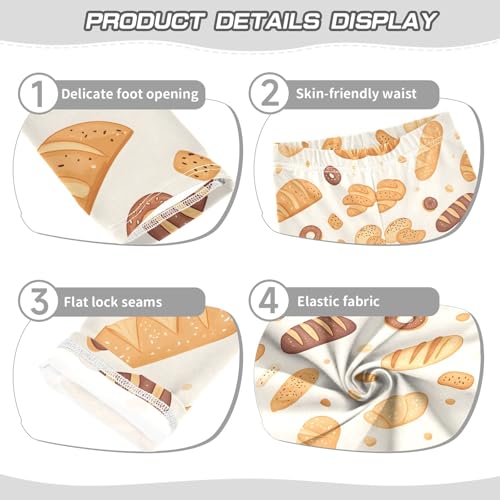 Various Types of Bread Girls Leggings Athletic Pants Tights Stretch Bottom3