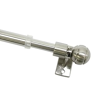 Gardinia Meran Café-Fensterstange Edelstahl 80-140 cm