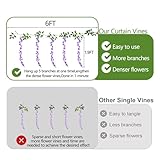 Fezaphy 3 PACK 18FT Wisteria Artificial Flower Garlands Purple Wisteria Hanging Flower Vine Faux Wisteria Garland Silk Wisteria Flower Arch for Wedding Arch Party Ceremony Wall Backdrop Decoration - Image 3