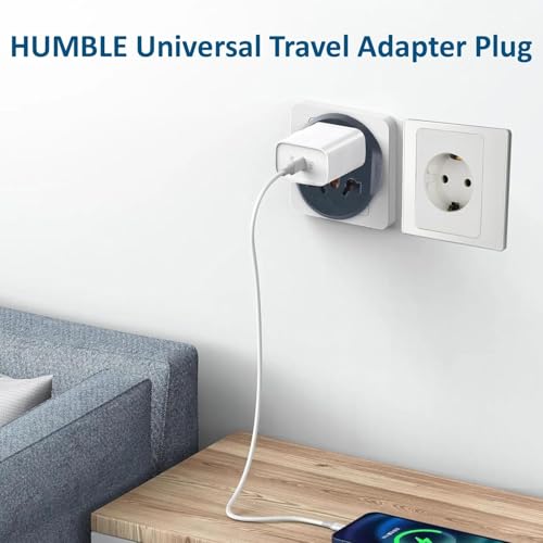 Image of Universal Travel Adapter 2 Pin Plug 16A /250V | Compact Multipurpose International Power Plug for Europe, US, UK, AUS & 150+ Countries | Surge Protection & LED Indicator