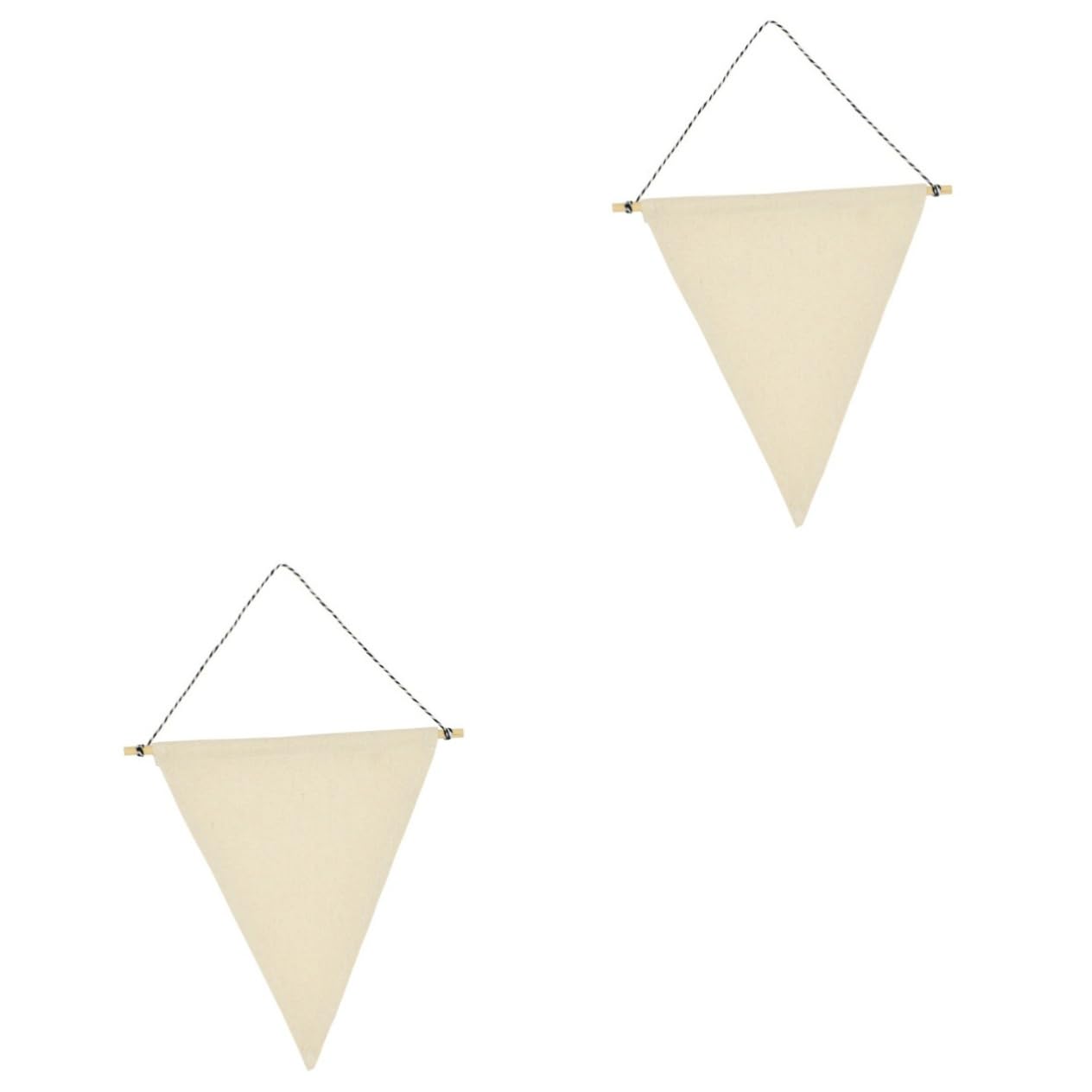 Pancarta de banderín para broches Lurrose pack de 2 organizadores de lona y madera color beige
