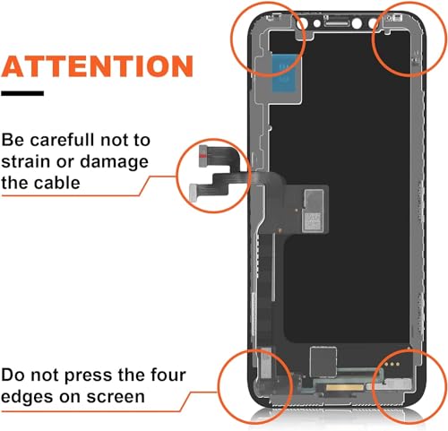 Moautodc For Iphone Xs Screen Replacement Kit: Moautodc 5.8 Inch Screen For Iphone Xs Lcd,For Iphone Xs Display 3D Touch Digitizer With Full Repair Tools thumb #5
