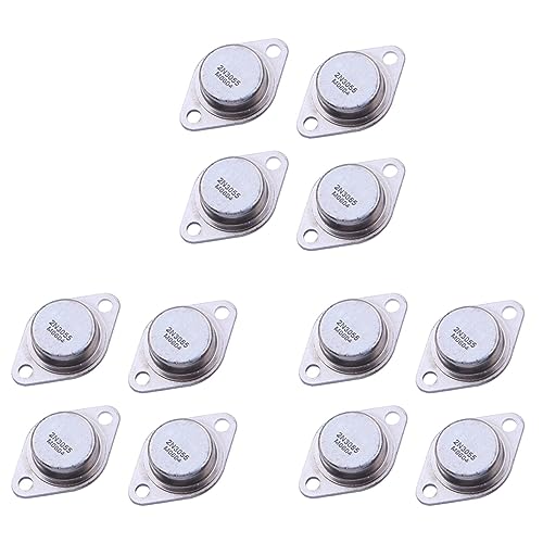 Giwnhvx 12 transistores de potencia de audio NPN AF 2N3055 15A 60V TO-3