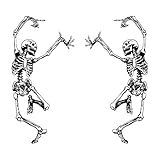 Skeleton Bumper Sticker Decal, 6.0' Trippy Grateful Steal Your Face Rock Band Dancing Halloween Skull Car Decal for Car, Window, Refrigerator, Mirror, Laptop, Truck