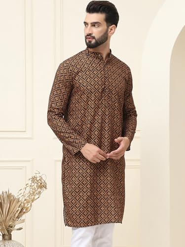 Image of SOJANYA (Since 1958 Men's Exquisite Silk Blend Kurta Elevate Your Festive Look-Crafted for Excellence