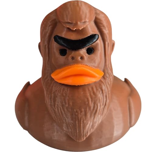 Bigfoot Duck Figurine - Sasquatch Rubber Duck for Car
