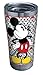 Tervis 1292884 Disney-Mickey Mouse Tumbler with Clear and Black Hammer Lid, 20 oz Stainless Steel, Silver