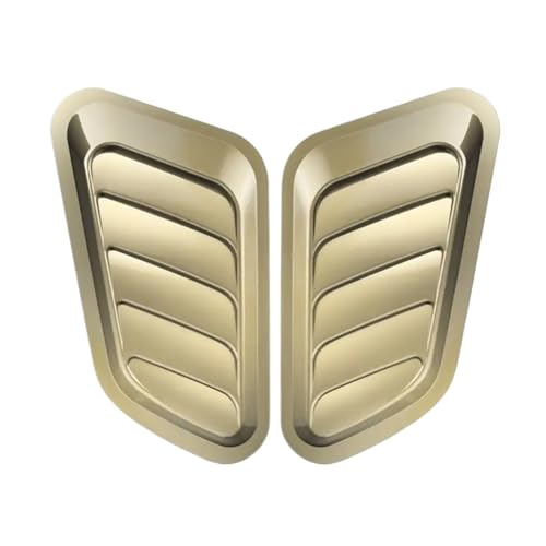 Persiennes de fenêtre latérale et grilles de capot voiture or