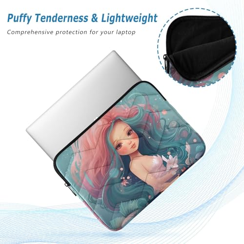 Funda para portátil de 13-14 pulgadas con diseño sirena rosa miniatura 5
