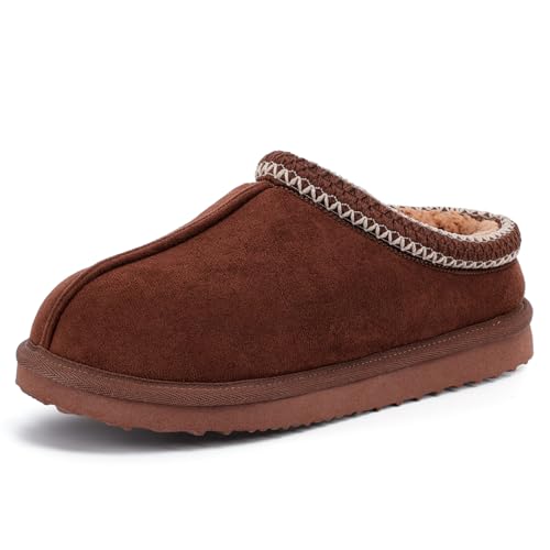 Image of Women's Slippers Fuzzy Cozy Short Ankle Shoes Indoor and Outdoor Mules Furry Warm House Slippers for Woman Cute Fluffy Clogs