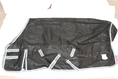 Couverture d'extérieur BR Black au paddock pour garder le cheval au sec durant l'hiver
