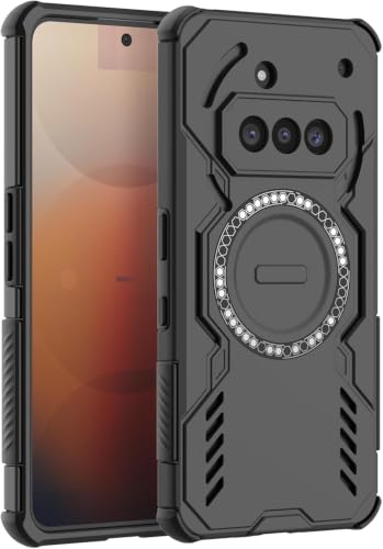 Image of ShieldTech Back Cover Case for Nothing Phone 3a 5G | 360 Protection Mobile Phone Case Mag-Safe | Camera Protection | Back Cover for Nothing Phone 3 a 5G / 3a 5+G - Black TPU+PC
