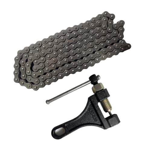 Image of 420 Motorcycle Chain 132 Link with Chain Breaker | Standard Roller Chain with 6 Connecting Master Link for 100cc 110cc 125cc Mini ATV Quad Go Kart Scooter