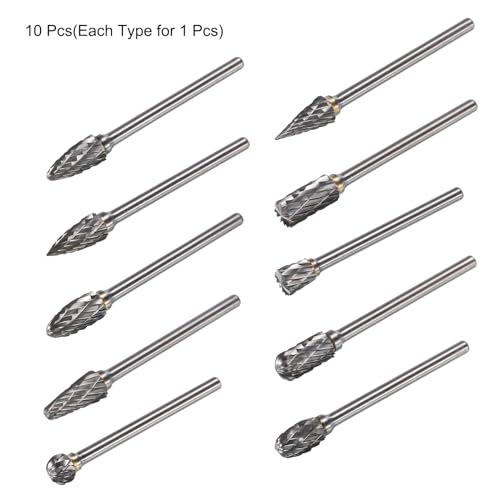 Fresas Rotativas de Carburo de Tungsteno 10pcs 1/8" 1/4" miniatura 3