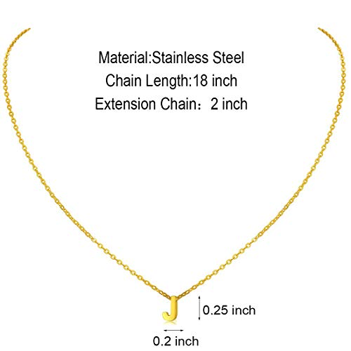 MOMOL Tiny Initial Necklace 18K Gold Plated Small Letter Necklace Personalized Name Necklace for Women4