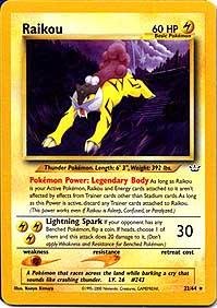 Pokemon - Raikou (22/64) - Neo Revelation