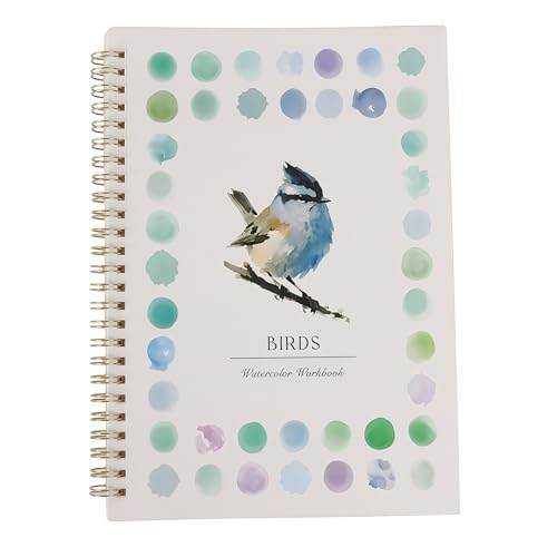 Aquarell malbuch für Anfänger, Watercolor Workbook mit 12 Farben Lackierset Pinsel Kreative Maltechniken aquarell arbeitsbuch, Geschenk für Erwachsene und Teenager