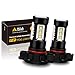 Alla Lighting CANBUS 2504 PSX24W LED Fog Light Bulbs Xtreme Super Bright PSX24W LED Bulb 80W Osram Chipsets LED PSX24W Bulb 12V Cars 12276 PSX24W 2504 Fog Light Bulbs Replacement, 6000K Xenon White