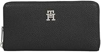 Tommy Hilfiger Damen Geldbörse Emblem Large mit Reißverschluss, Schwarz (Black), Einheitsgröße