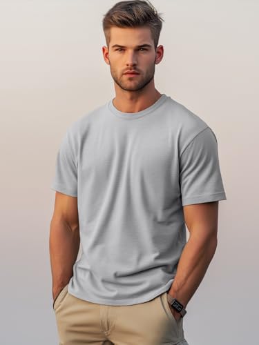 Image of Nobero 100% Cotton Tshirts for Men Combo Pack of 3 | Regular Fit Round Neck Half Sleeve