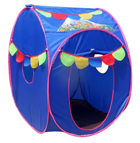 Image of Homecute Pop Up Foldable Hut Type Kids Toys Baby Tent House, Tent House for Girls & Boys, Play Tent House Suitable for 1 Year to 6 Years (Small Size Blue)