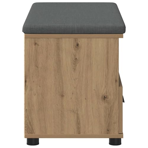 Banc de couloir blanc avec rangement et coussin 80cm - 8