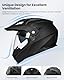 ILM Motorradhelm Herren Damen Motocross Helm Motorcycle Full Face Helmet ATV Dirt Bike ECE Modell-606V,Mattes Schwarz,L