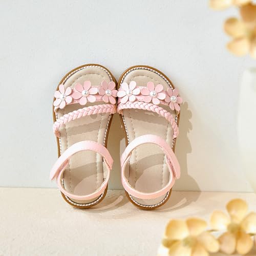 Image of GINFIVE Toddler Girls Sandals Little Girls Kids Summer Shoes Toddler Sandals