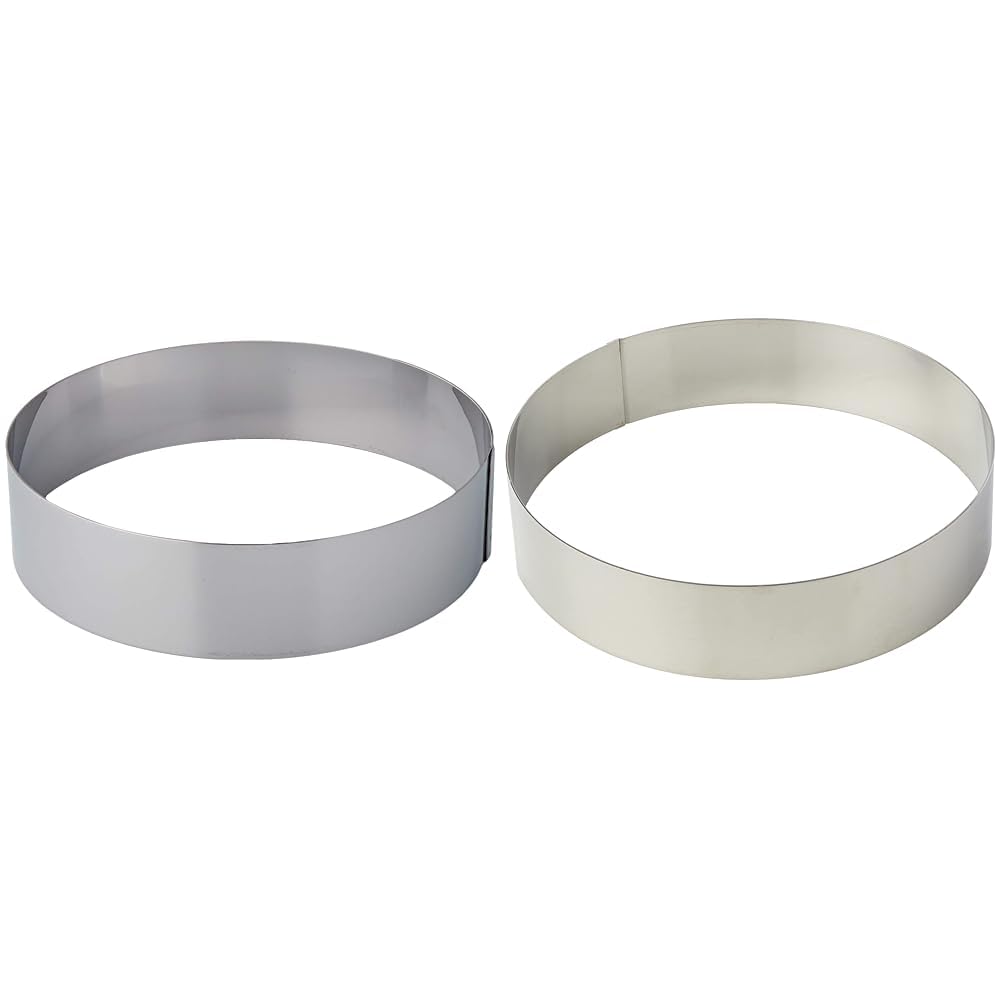 Cercle à entremets rond de Buyer en acier inox pour gâteau et bavarois