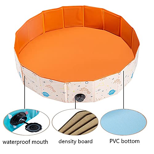 LYYP Kiddie zwembad, inflatievrije PVC huisdier zwembad, opvouwbare niet-lekkage, ronde draagbare badkuip voor kinderen… - Image 6