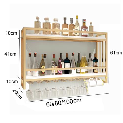 Étagère à bouteilles de vin suspendue pour libérer vos plans de travail