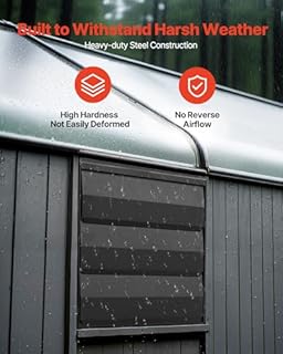 VEVOR 12 inch Exhaust Fan, Wall Mounted Attic Fan with Variable Speed, Temperature & Humidity Controller, 1500 CFM, Automatic Shutter