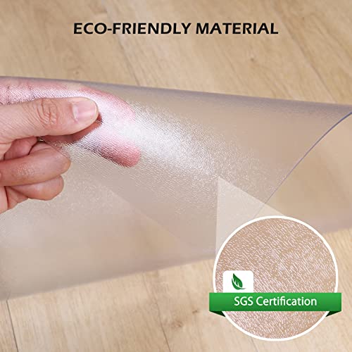 Sallous Chair Mat For Hard Floor, 75" X 60" Vinyl Office Chair Mat For Hard Surface, Multi-Purpose Floor Protector Desk Mat For Home Office (Clear) #TOP1