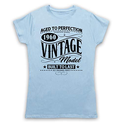 T-Shirt 1960 Vintage pour Femmes en Coton Col Rond My Icon Art & Clothing